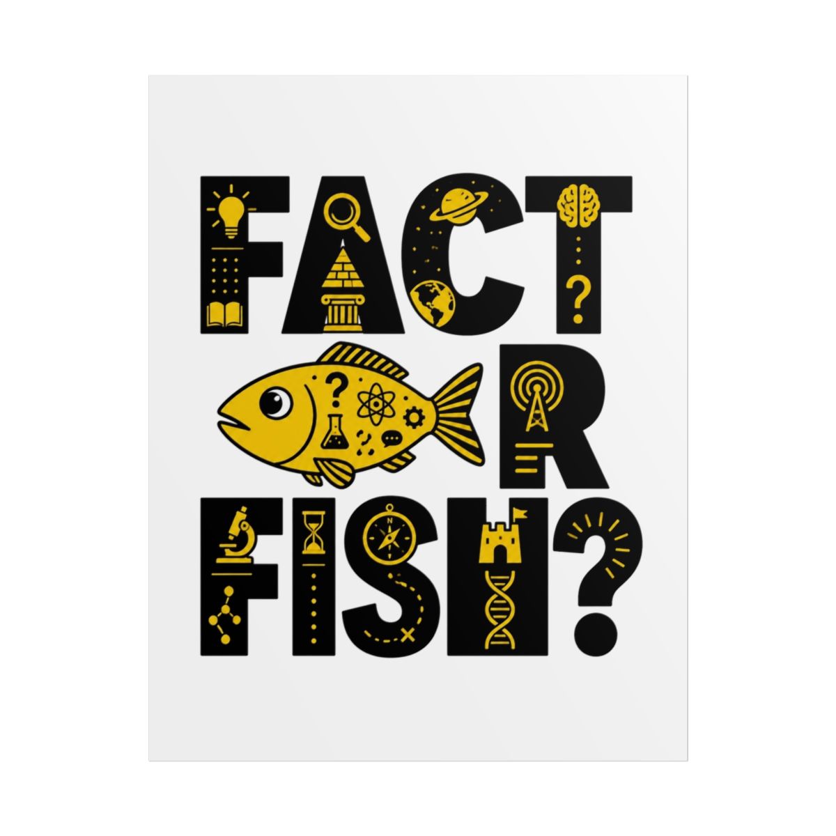 No Such Thing as a Fish "Fact or Fish?" Poster - alternate angle 1, merchandise